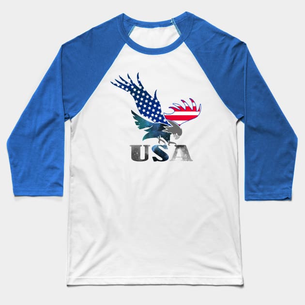 United states of america Baseball T-Shirt by Creation Cartoon